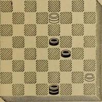 Picture 375 of 619 from Draughts : Gould's problems, critical positions and games by all the greatest players and composers of the world, the whole interspersed with notes on the positions / by Joseph Gould (1895), leaf 120