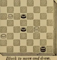 Picture 378 of 619 from Draughts : Gould's problems, critical positions and games by all the greatest players and composers of the world, the whole interspersed with notes on the positions / by Joseph Gould (1895), leaf 120