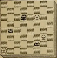 Picture 382 of 619 from Draughts : Gould's problems, critical positions and games by all the greatest players and composers of the world, the whole interspersed with notes on the positions / by Joseph Gould (1895), leaf 122