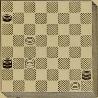 An illustration from Draughts : Gould's problems, critical positions and games by all the greatest players and composers of the world, the whole interspersed with notes on the positions / by Joseph Gould (1895)