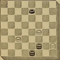 Picture 386 of 619 from Draughts : Gould's problems, critical positions and games by all the greatest players and composers of the world, the whole interspersed with notes on the positions / by Joseph Gould (1895), leaf 123
