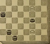Picture 388 of 619 from Draughts : Gould's problems, critical positions and games by all the greatest players and composers of the world, the whole interspersed with notes on the positions / by Joseph Gould (1895), leaf 123