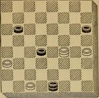 Picture 392 of 619 from Draughts : Gould's problems, critical positions and games by all the greatest players and composers of the world, the whole interspersed with notes on the positions / by Joseph Gould (1895), leaf 124