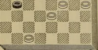 Picture 396 of 619 from Draughts : Gould's problems, critical positions and games by all the greatest players and composers of the world, the whole interspersed with notes on the positions / by Joseph Gould (1895), leaf 125