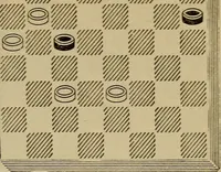 Picture 401 of 619 from Draughts : Gould's problems, critical positions and games by all the greatest players and composers of the world, the whole interspersed with notes on the positions / by Joseph Gould (1895), leaf 126
