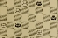 An illustration from Draughts : Gould's problems, critical positions and games by all the greatest players and composers of the world, the whole interspersed with notes on the positions / by Joseph Gould (1895)