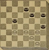 Picture 416 of 619 from Draughts : Gould's problems, critical positions and games by all the greatest players and composers of the world, the whole interspersed with notes on the positions / by Joseph Gould (1895), leaf 131