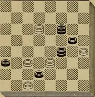 Picture 417 of 619 from Draughts : Gould's problems, critical positions and games by all the greatest players and composers of the world, the whole interspersed with notes on the positions / by Joseph Gould (1895), leaf 131