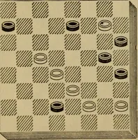 Picture 418 of 619 from Draughts : Gould's problems, critical positions and games by all the greatest players and composers of the world, the whole interspersed with notes on the positions / by Joseph Gould (1895), leaf 131