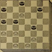 Picture 419 of 619 from Draughts : Gould's problems, critical positions and games by all the greatest players and composers of the world, the whole interspersed with notes on the positions / by Joseph Gould (1895), leaf 131