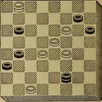 Picture 420 of 619 from Draughts : Gould's problems, critical positions and games by all the greatest players and composers of the world, the whole interspersed with notes on the positions / by Joseph Gould (1895), leaf 131