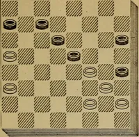 Picture 422 of 619 from Draughts : Gould's problems, critical positions and games by all the greatest players and composers of the world, the whole interspersed with notes on the positions / by Joseph Gould (1895), leaf 132