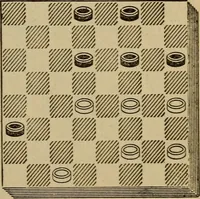 Picture 427 of 619 from Draughts : Gould's problems, critical positions and games by all the greatest players and composers of the world, the whole interspersed with notes on the positions / by Joseph Gould (1895), leaf 132