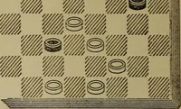 Picture 431 of 619 from Draughts : Gould's problems, critical positions and games by all the greatest players and composers of the world, the whole interspersed with notes on the positions / by Joseph Gould (1895), leaf 133