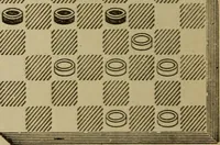 Picture 433 of 619 from Draughts : Gould's problems, critical positions and games by all the greatest players and composers of the world, the whole interspersed with notes on the positions / by Joseph Gould (1895), leaf 133