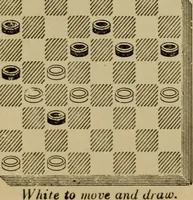 Picture 439 of 619 from Draughts : Gould's problems, critical positions and games by all the greatest players and composers of the world, the whole interspersed with notes on the positions / by Joseph Gould (1895), leaf 135