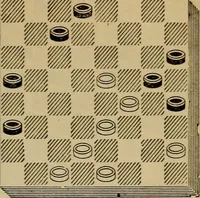 Picture 445 of 619 from Draughts : Gould's problems, critical positions and games by all the greatest players and composers of the world, the whole interspersed with notes on the positions / by Joseph Gould (1895), leaf 136