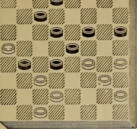 Picture 451 of 619 from Draughts : Gould's problems, critical positions and games by all the greatest players and composers of the world, the whole interspersed with notes on the positions / by Joseph Gould (1895), leaf 138