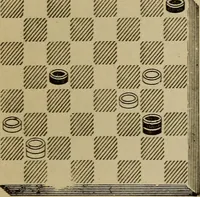 An illustration from Draughts : Gould's problems, critical positions and games by all the greatest players and composers of the world, the whole interspersed with notes on the positions / by Joseph Gould (1895)