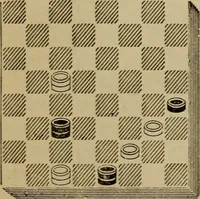 Picture 471 of 619 from Draughts : Gould's problems, critical positions and games by all the greatest players and composers of the world, the whole interspersed with notes on the positions / by Joseph Gould (1895), leaf 146