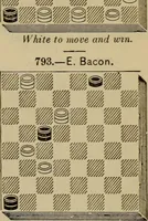Picture 472 of 619 from Draughts : Gould's problems, critical positions and games by all the greatest players and composers of the world, the whole interspersed with notes on the positions / by Joseph Gould (1895), leaf 146