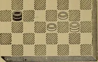Picture 478 of 619 from Draughts : Gould's problems, critical positions and games by all the greatest players and composers of the world, the whole interspersed with notes on the positions / by Joseph Gould (1895), leaf 149