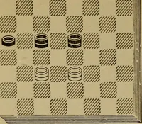 Picture 5 of 619 from Draughts : Gould's problems, critical positions and games by all the greatest players and composers of the world, the whole interspersed with notes on the positions / by Joseph Gould (1895), leaf 15