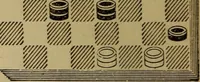 An illustration from Draughts : Gould's problems, critical positions and games by all the greatest players and composers of the world, the whole interspersed with notes on the positions / by Joseph Gould (1895)