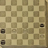 An illustration from Draughts : Gould's problems, critical positions and games by all the greatest players and composers of the world, the whole interspersed with notes on the positions / by Joseph Gould (1895)