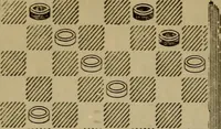 Picture 484 of 619 from Draughts : Gould's problems, critical positions and games by all the greatest players and composers of the world, the whole interspersed with notes on the positions / by Joseph Gould (1895), leaf 151