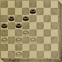 Picture 486 of 619 from Draughts : Gould's problems, critical positions and games by all the greatest players and composers of the world, the whole interspersed with notes on the positions / by Joseph Gould (1895), leaf 152