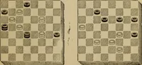 An illustration from Draughts : Gould's problems, critical positions and games by all the greatest players and composers of the world, the whole interspersed with notes on the positions / by Joseph Gould (1895)