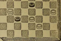 Picture 489 of 619 from Draughts : Gould's problems, critical positions and games by all the greatest players and composers of the world, the whole interspersed with notes on the positions / by Joseph Gould (1895), leaf 153