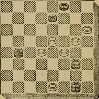Picture 493 of 619 from Draughts : Gould's problems, critical positions and games by all the greatest players and composers of the world, the whole interspersed with notes on the positions / by Joseph Gould (1895), leaf 154