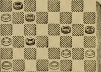 Picture 494 of 619 from Draughts : Gould's problems, critical positions and games by all the greatest players and composers of the world, the whole interspersed with notes on the positions / by Joseph Gould (1895), leaf 154