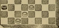An illustration from Draughts : Gould's problems, critical positions and games by all the greatest players and composers of the world, the whole interspersed with notes on the positions / by Joseph Gould (1895)