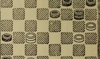 An illustration from Draughts : Gould's problems, critical positions and games by all the greatest players and composers of the world, the whole interspersed with notes on the positions / by Joseph Gould (1895)