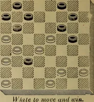 Picture 517 of 619 from Draughts : Gould's problems, critical positions and games by all the greatest players and composers of the world, the whole interspersed with notes on the positions / by Joseph Gould (1895), leaf 159