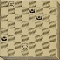 Picture 522 of 619 from Draughts : Gould's problems, critical positions and games by all the greatest players and composers of the world, the whole interspersed with notes on the positions / by Joseph Gould (1895), leaf 162