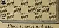 Picture 526 of 619 from Draughts : Gould's problems, critical positions and games by all the greatest players and composers of the world, the whole interspersed with notes on the positions / by Joseph Gould (1895), leaf 163