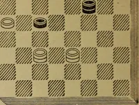 Picture 533 of 619 from Draughts : Gould's problems, critical positions and games by all the greatest players and composers of the world, the whole interspersed with notes on the positions / by Joseph Gould (1895), leaf 165