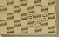 An illustration from Draughts : Gould's problems, critical positions and games by all the greatest players and composers of the world, the whole interspersed with notes on the positions / by Joseph Gould (1895)