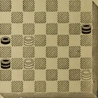 An illustration from Draughts : Gould's problems, critical positions and games by all the greatest players and composers of the world, the whole interspersed with notes on the positions / by Joseph Gould (1895)