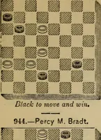 Picture 547 of 619 from Draughts : Gould's problems, critical positions and games by all the greatest players and composers of the world, the whole interspersed with notes on the positions / by Joseph Gould (1895), leaf 172