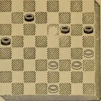 An illustration from Draughts : Gould's problems, critical positions and games by all the greatest players and composers of the world, the whole interspersed with notes on the positions / by Joseph Gould (1895)