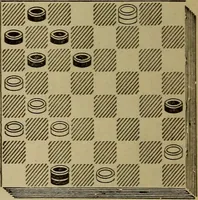 Picture 566 of 619 from Draughts : Gould's problems, critical positions and games by all the greatest players and composers of the world, the whole interspersed with notes on the positions / by Joseph Gould (1895), leaf 179