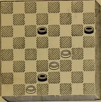 Picture 15 of 619 from Draughts : Gould's problems, critical positions and games by all the greatest players and composers of the world, the whole interspersed with notes on the positions / by Joseph Gould (1895), leaf 18
