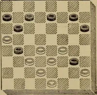 Picture 571 of 619 from Draughts : Gould's problems, critical positions and games by all the greatest players and composers of the world, the whole interspersed with notes on the positions / by Joseph Gould (1895), leaf 180