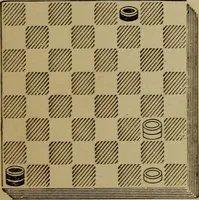 An illustration from Draughts : Gould's problems, critical positions and games by all the greatest players and composers of the world, the whole interspersed with notes on the positions / by Joseph Gould (1895)