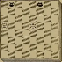 Picture 22 of 619 from Draughts : Gould's problems, critical positions and games by all the greatest players and composers of the world, the whole interspersed with notes on the positions / by Joseph Gould (1895), leaf 20